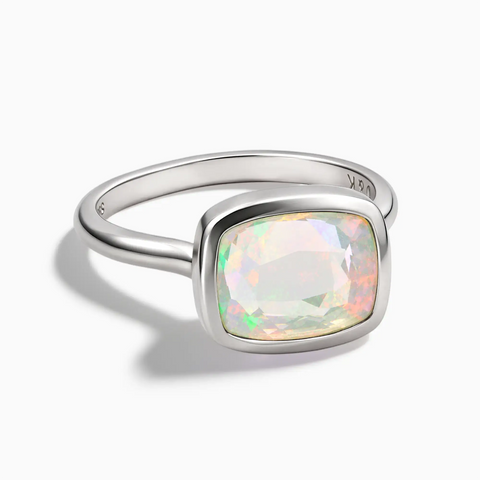 Opal Cushion Ring - Pure Hush