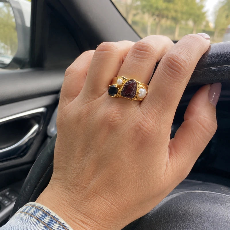 natural gemstone cluster ring customer eview