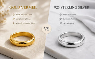 Gold vermeil vs sterling silver rings