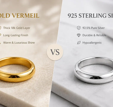 Gold vermeil vs sterling silver rings