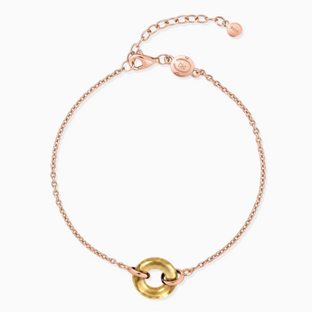 18KT Rose Gold Vermeil Donut Citrine Bracelet Entwined Beauty Front View