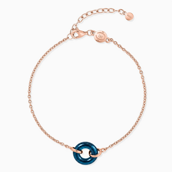 18KT Rose Gold Vermeil Donut London Blue Topaz Bracelet Entwined Beauty Front View