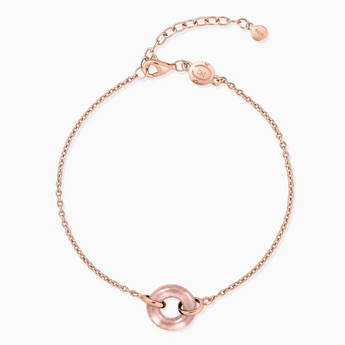 18KT Rose Gold Vermeil Donut Morganite Bracelet Entwined Beauty Front View