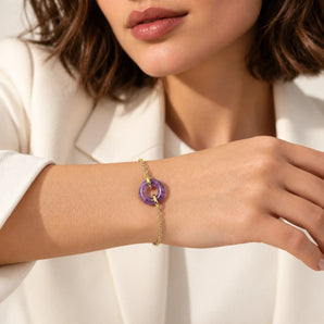 Donut Amethyst Bracelet - Entwined Beauty