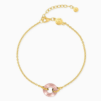 18KT Yellow Gold Vermeil Donut Morganite Bracelet Entwined Beauty Front View
