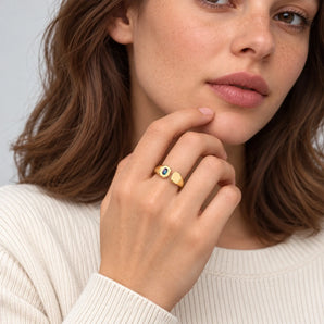 Oval Alexandrite Signet Ring - Close at Hand