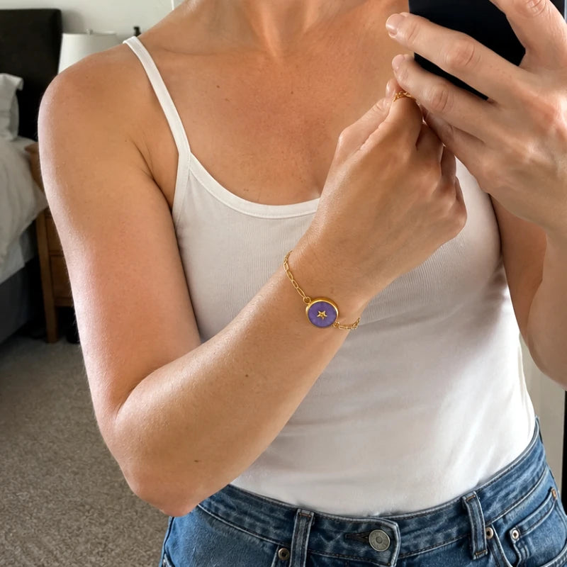 amethyst star paperclip bracelet customer review