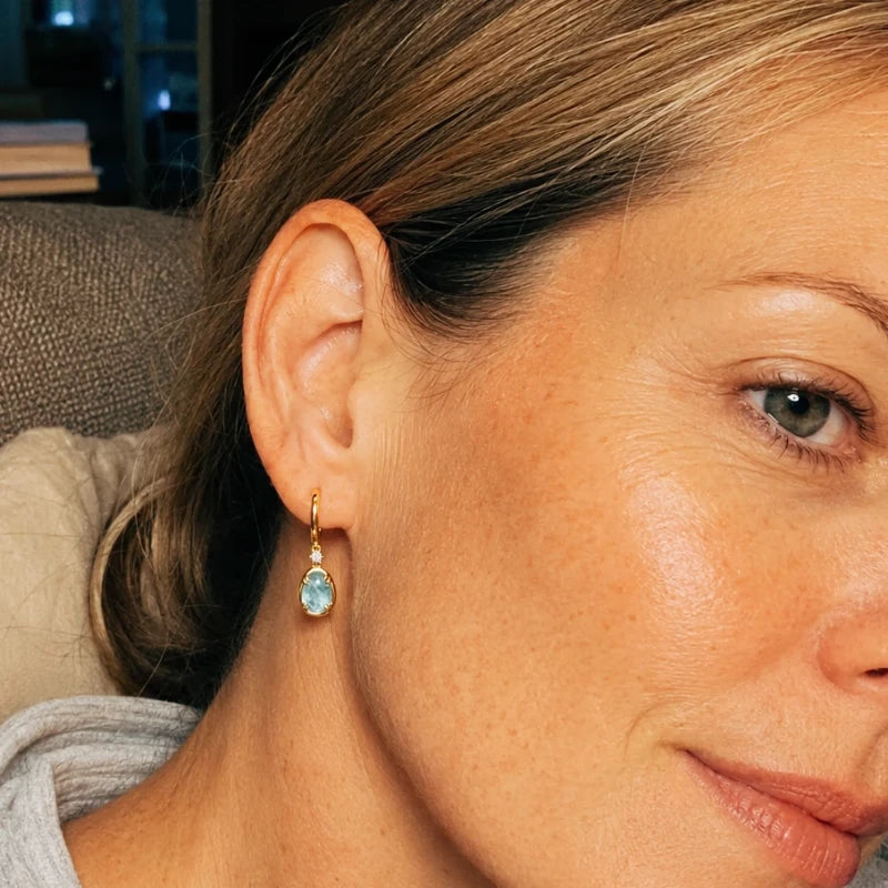 aquamarine huggie earrings customer review 