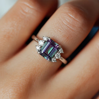 Baguette Alexandrite Ring – Seraph 925 Sterling Silver Wearing Diagram