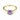 Baguette Amethyst Ring – Seraph 18KT Yellow Gold Vermeil Front View