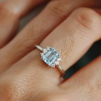 Baguette Aquamarine Ring – Seraph 925 Sterling Silver Wearing Diagram