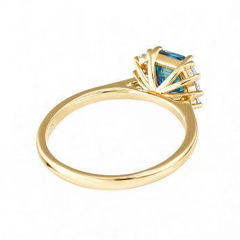Baguette Labradorite Ring – Seraph 18KT Yellow Gold Vermeil Back View