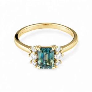 Baguette Labradorite Ring – Seraph 18KT Yellow Gold Vermeil Front View