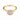 Baguette Rose Quartz Ring – Seraph 18KT Yellow Gold Vermeil Front View