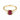 Baguette Ruby Ring – Seraph 18KT Yellow Gold Vermeil Front View