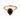 Black Onyx Pear Ring - Still Light 18KT Rose Gold Vermeil Front View