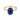 Blue Sapphire Cabochon Ring - Minimal Spiritual 18KT Yellow Gold Vermeil Front View
