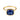 Blue Sapphire Cushion Ring - Pure Hush 18KT Yellow Gold Vermeil Front View