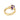 Double Band Raw Amethyst Ring - Interweave 18KT Yellow Gold Vermeil Back View