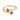 Double Cabochon Amethyst Open Ring - Twins Collection 18KT Yellow Gold Vermeil Front View