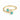 Double Cabochon Turquoise Ring - Twins Collection 18KT Yellow Gold Vermeil Front View