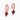 Granulated Kite Ruby Earrings - Valkyrie 18KT Rose Gold Vermeil Front View