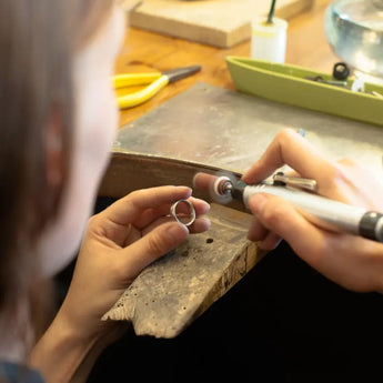 handcrafted ring in the making