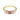 Heart Pink Gradient Arc Ring - Crescent Line 18KT Yellow Gold Vermeil Front View