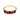Heart Ruby & Garnet Arc Ring - Crescent Line 18KT Yellow Gold Vermeil Front View