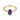 Irregular Amethyst Ring - Raw Aura 18KT Yellow Gold Vermeil Front View