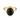 Large Cabochon Black Onyx Ring - Bold Serenity 18KT Yellow Gold Vermeil Front View