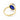Large Cabochon Blue Sapphire Ring - Bold Serenity 18KT Yellow Gold Vermeil Back View