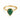 Malachite Pear Ring - Still Light 18KT Yellow Gold Vermeil Front View