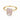 Raw Morganite Ring - Freeform 18KT Yellow Gold Vermeil Front View