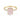 Rose Quartz Cabochon Ring - Minimal Spiritual 18KT Yellow Gold Vermeil Front View