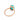 Turquoise Cabochon Ring - Minimal Spiritual 18KT Rose Gold Vermeil Back View
